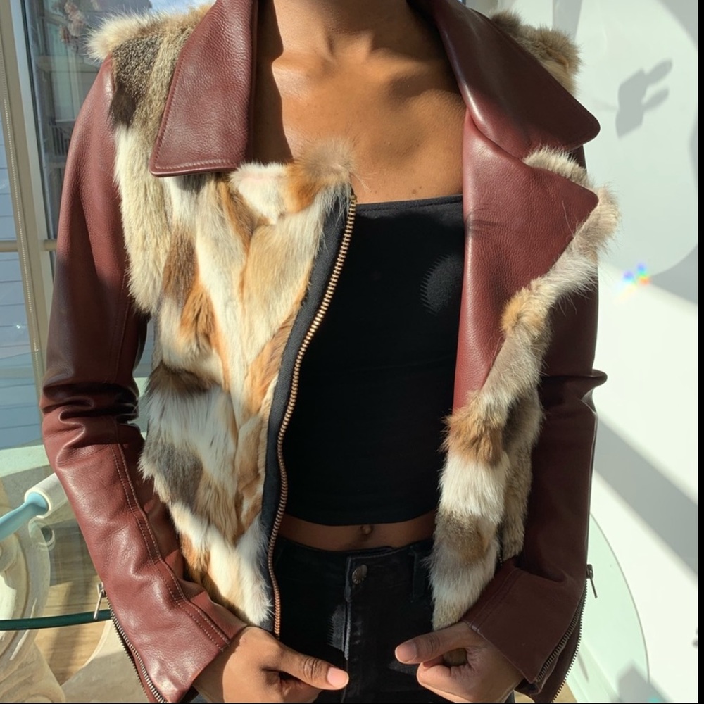 Fur & leather jacket